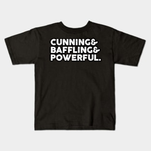 Cunning& Baffling& Powerful Funny Sarcastic Gift Idea colored Vintage Funny Sarcastic Gift Idea colored Vintage Kids T-Shirt